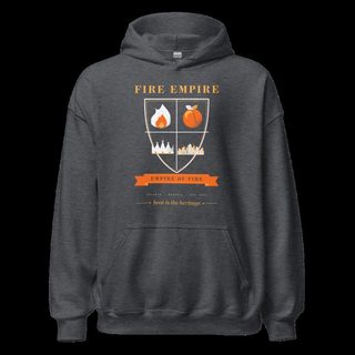 Fire Empire Empire Of Fire Shield Empire Hoodie Dark Heather