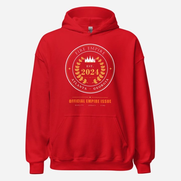 Fire Empire Laurel Seal 2024 Empire Hoodie in Red