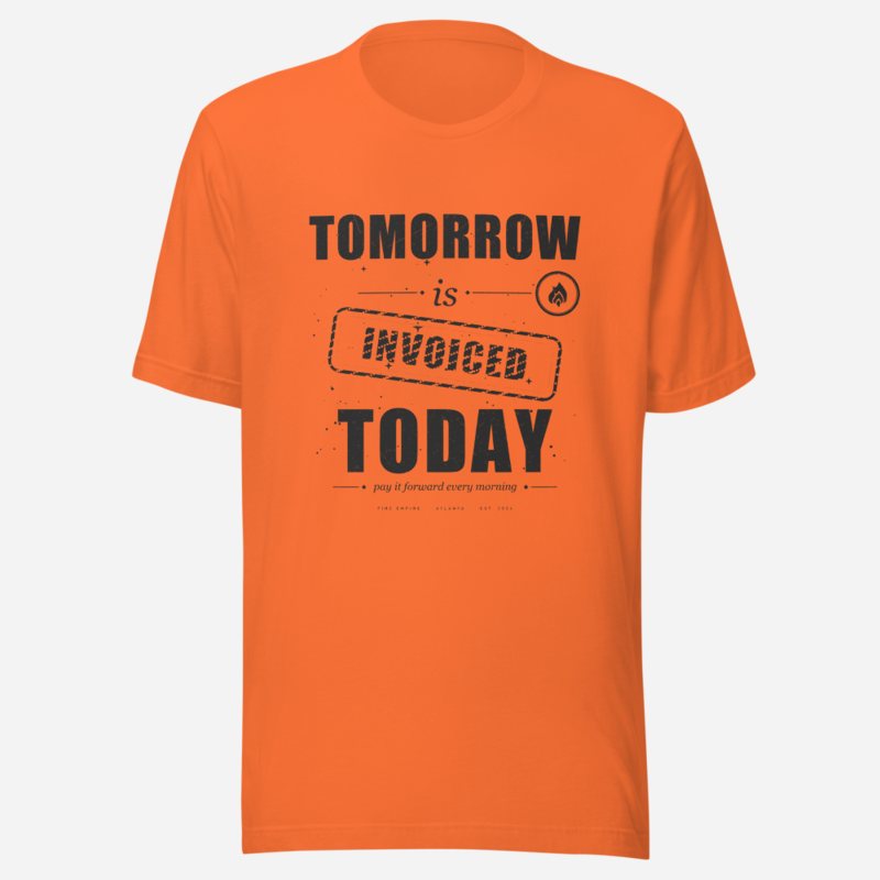 Fire Empire Tomorrow Is Invoiced Empire Tee in Orange