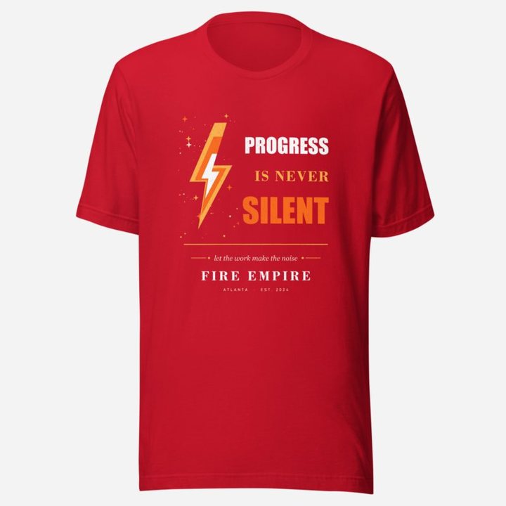 Fire Empire Progress Is Never Silent Empire Tee in Red