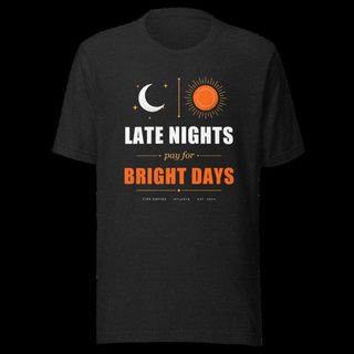 Fire Empire Late Nights Bright Days Empire Tee Black Heather