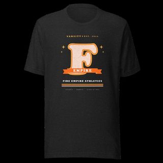 Fire Empire Varsity F Letterman Empire Tee Black Heather
