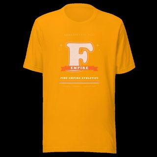 Fire Empire Varsity F Letterman Empire Tee Gold