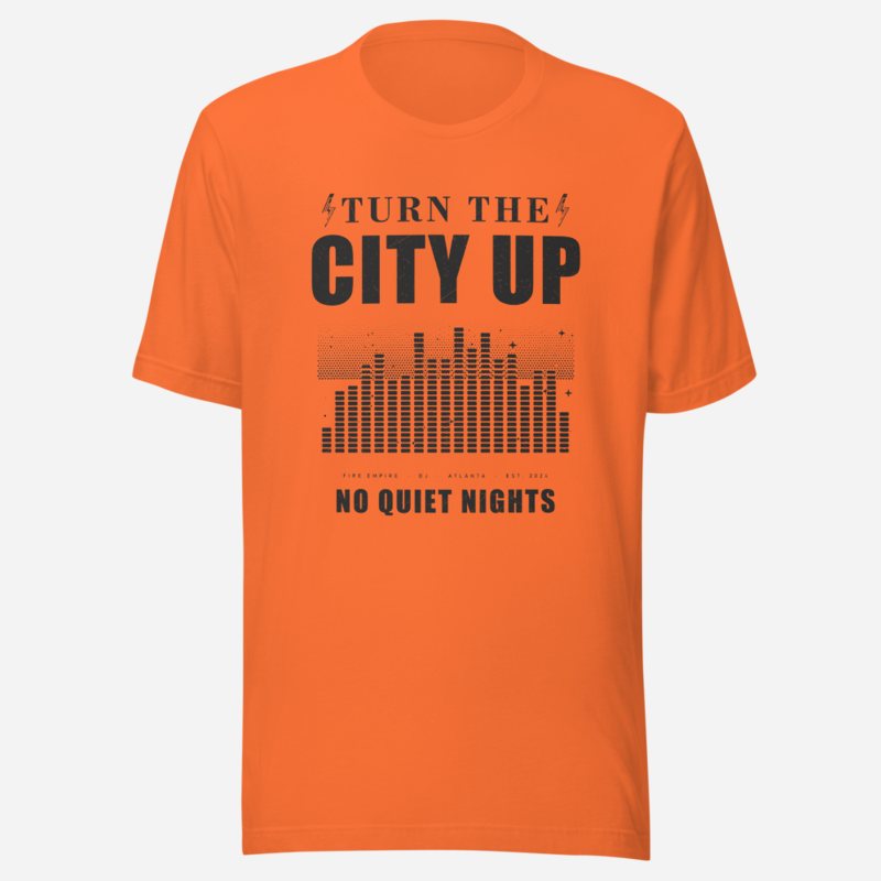 Fire Empire Turn The City Up Empire Tee in Orange