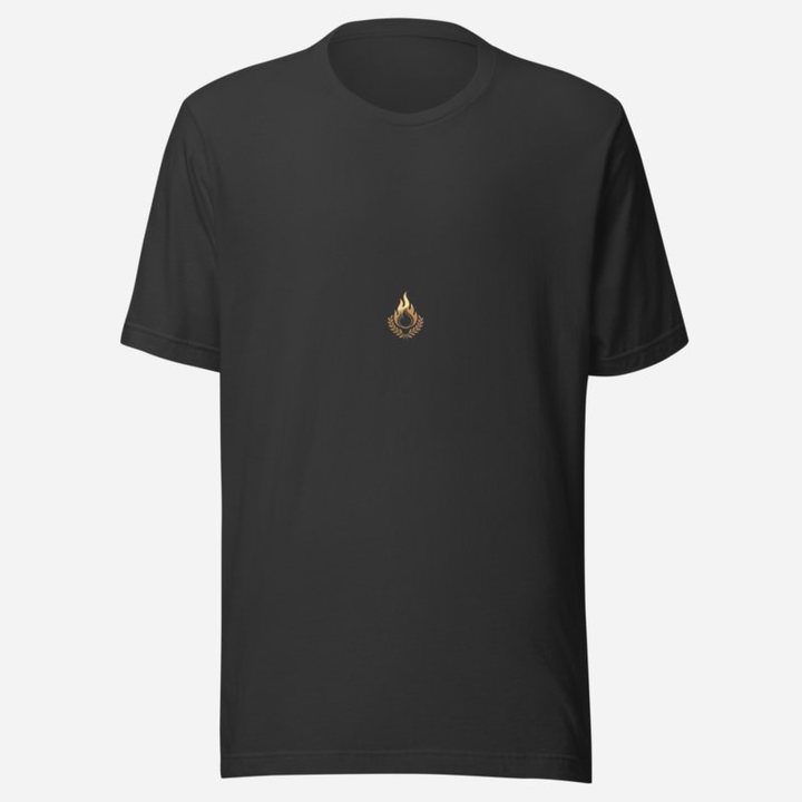 Fire Empire Flame Monogram Tee in Dark Grey
