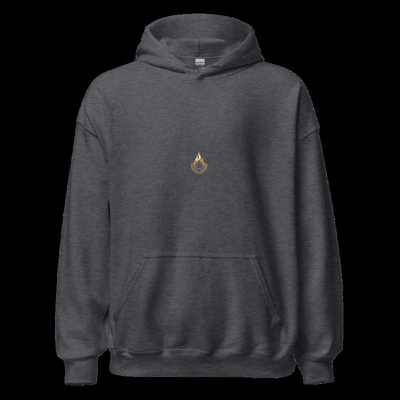 Fire Empire Flame Monogram Hoodie Dark Heather