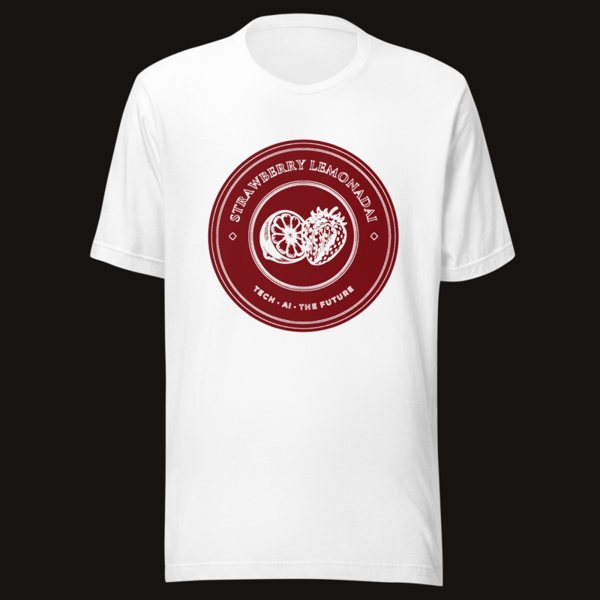 Strawberry Lemonade AI Circuit Strawberry Crest Tee in White