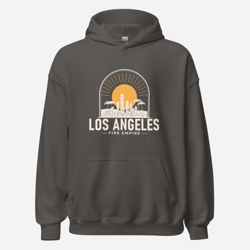 Fire Empire Los Angeles Skyline Hoodie Charcoal