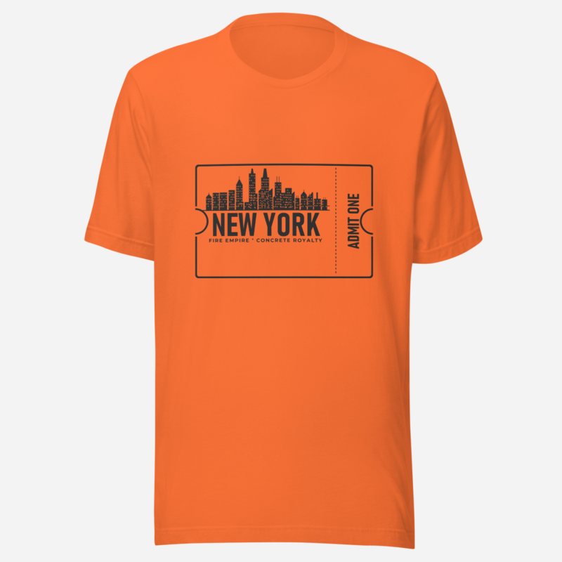 Fire Empire New York Ticket Tee Orange