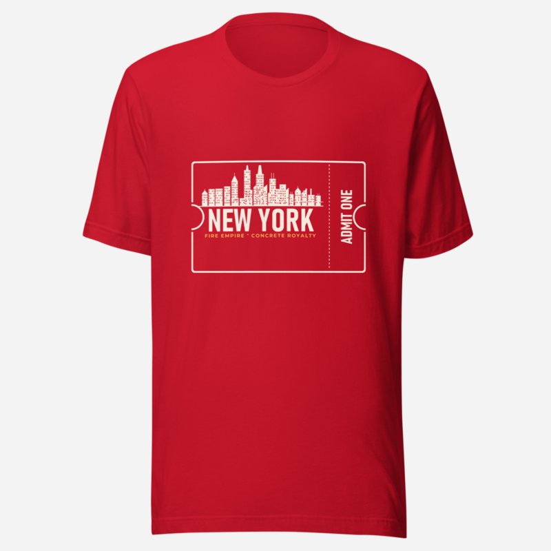 Fire Empire New York Ticket Tee Red
