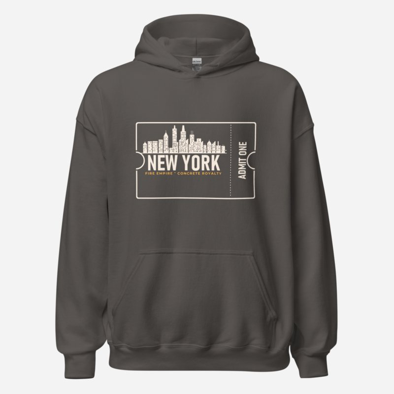 Fire Empire New York Ticket Hoodie Charcoal