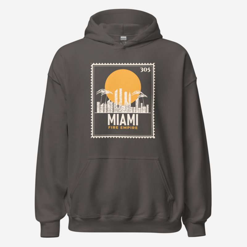 Fire Empire Miami Stamp Hoodie Charcoal
