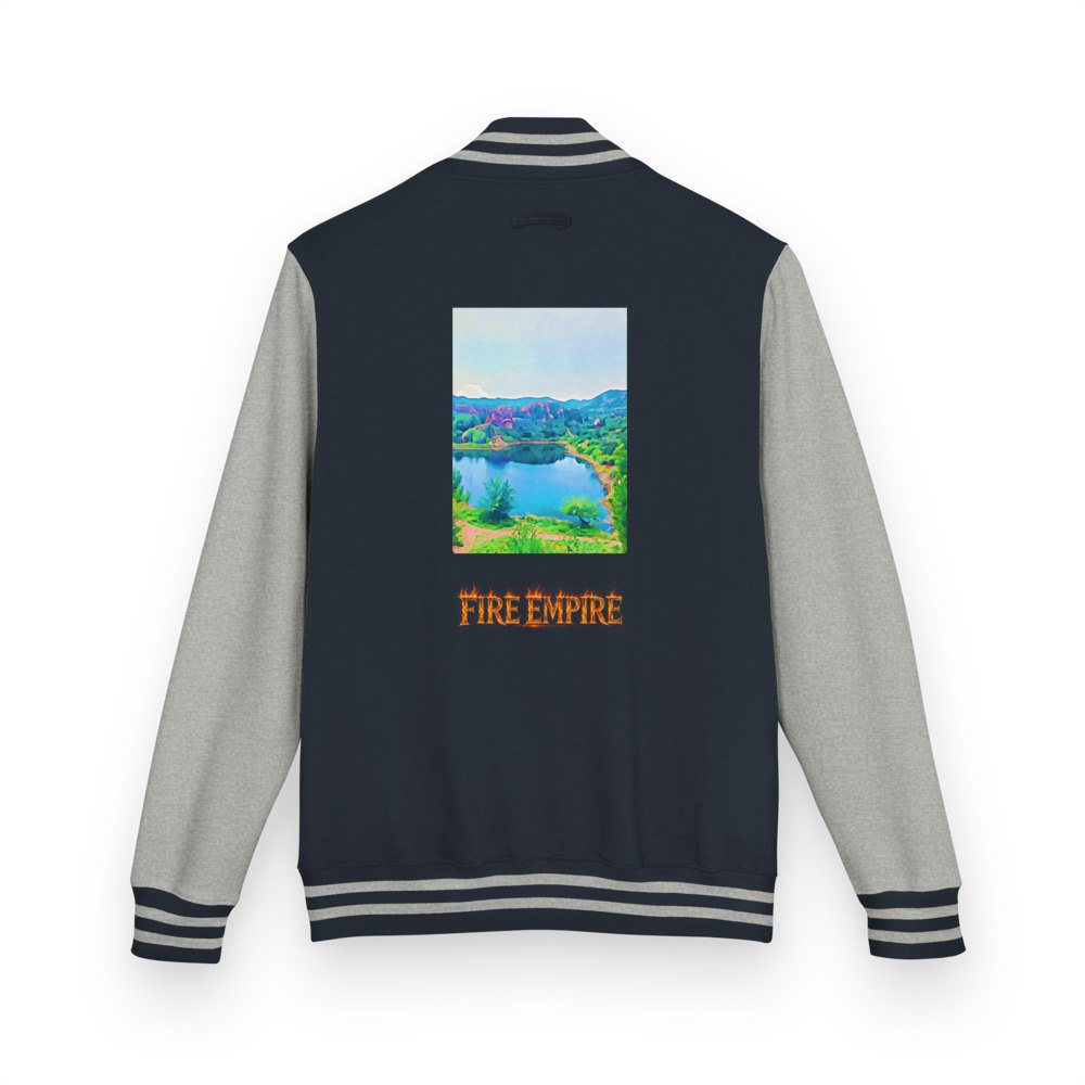 Fire Empire Lake View Varsity Jacket Oxford Navy/Heather Grey