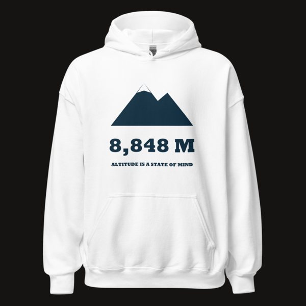 Geographical Effect 8848 Meters Hoodie in White
