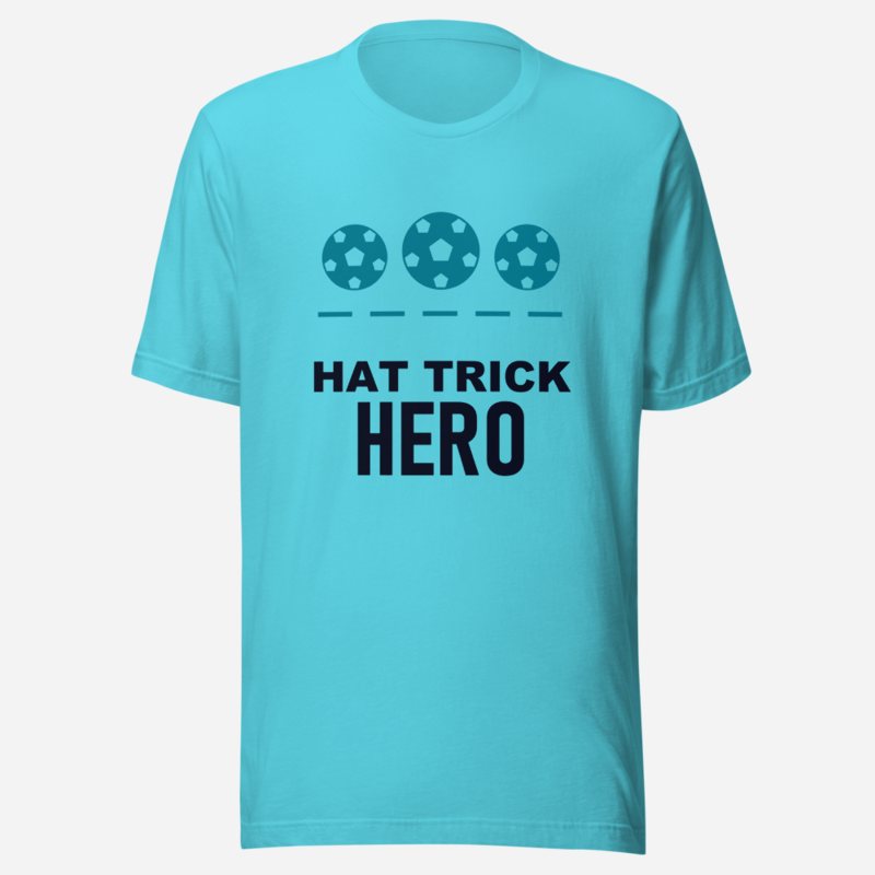 Top Gaming Society Hat Trick Hero Tee in Turquoise