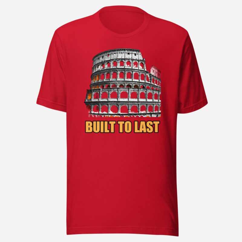 Fire Empire Built To Last Colosseum Fire Tee in Red