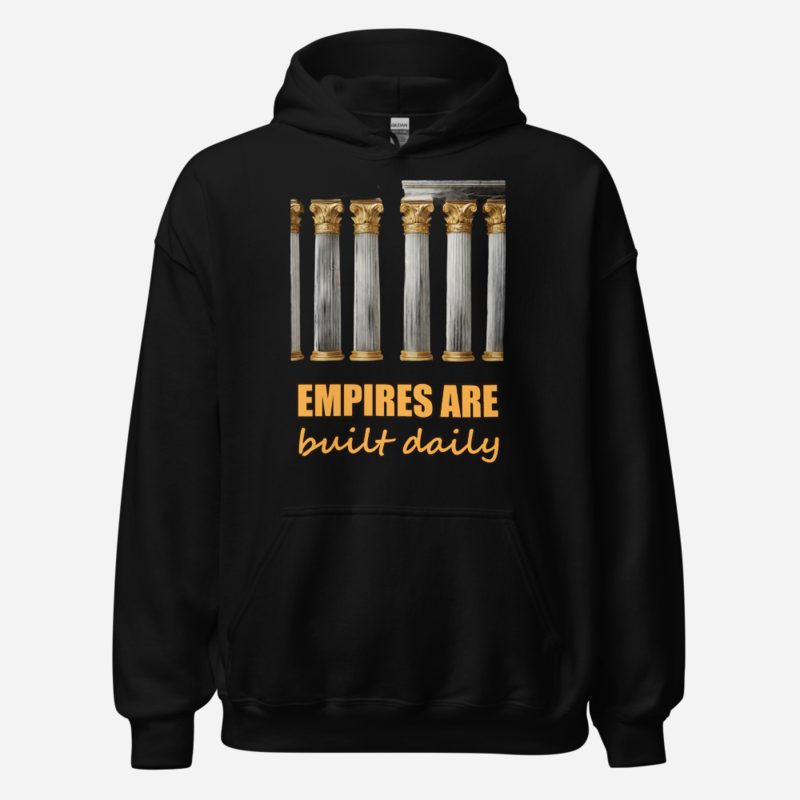 Fire Empire Empires Are Built Daily Columns Hoodie in Black