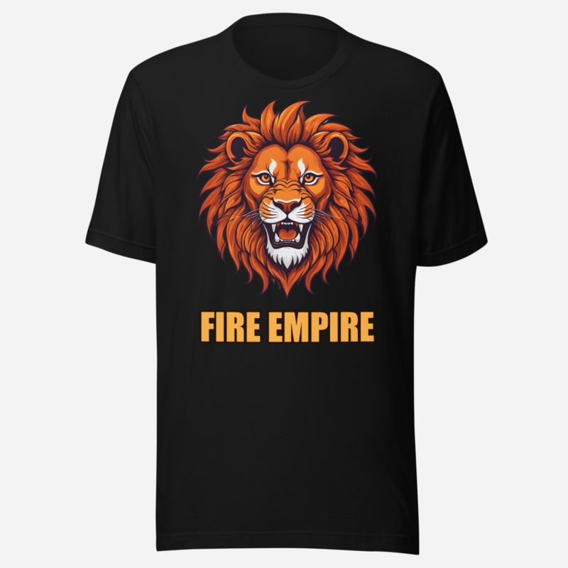 Fire Empire Fire Empire Flame Lion Tee Black