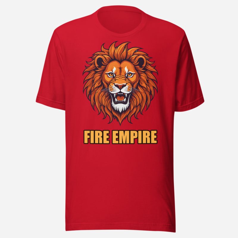 Fire Empire Fire Empire Flame Lion Tee in Red
