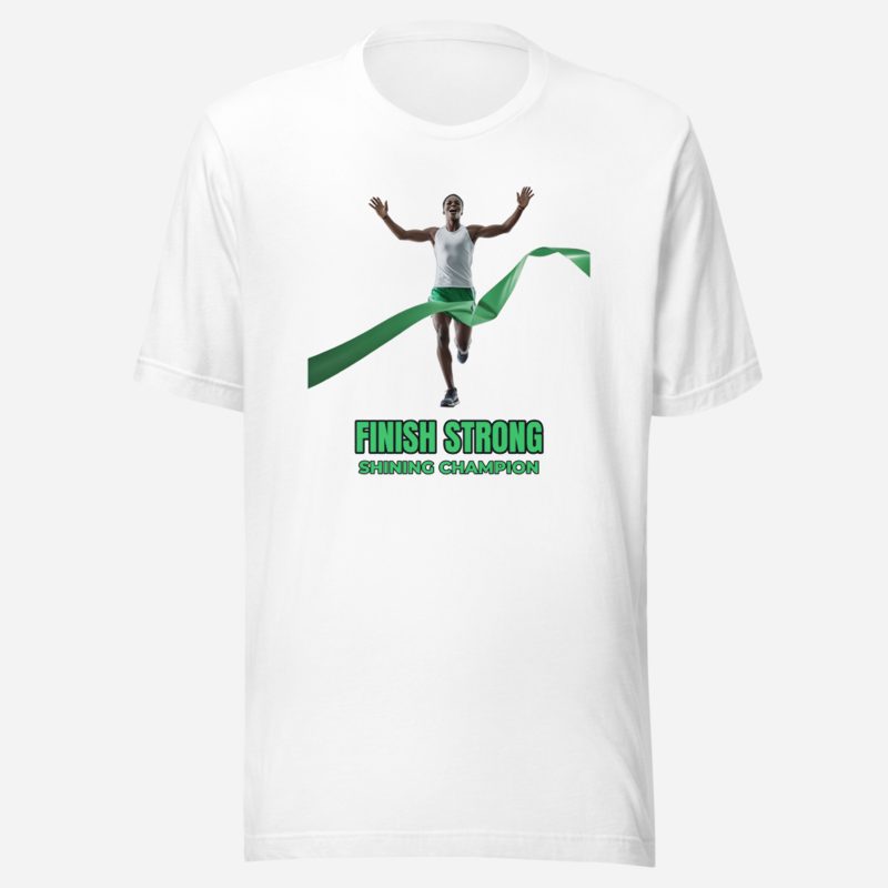 Shining Champion Finish Line Tee in White