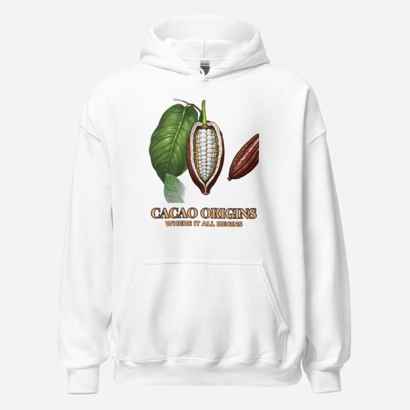 Chocolate Era Cacao Origins Hoodie in White