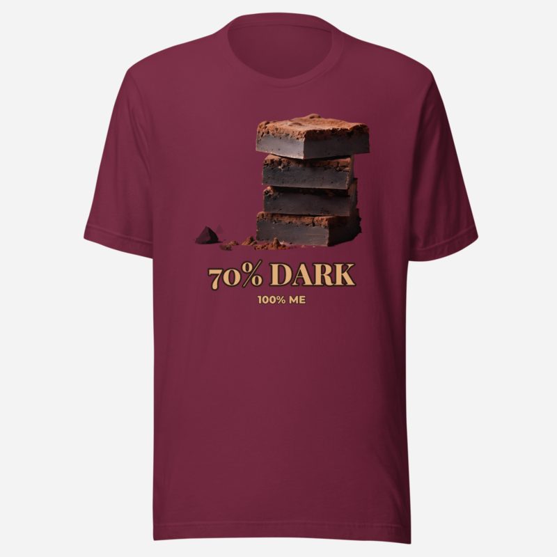 Chocolate Era Seventy Percent Tee in Maroon