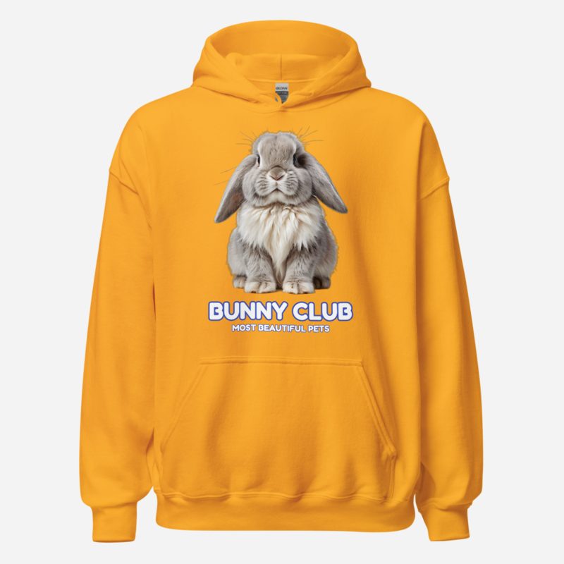 Most Beautiful Pets Bunny Club Hoodie in Gold