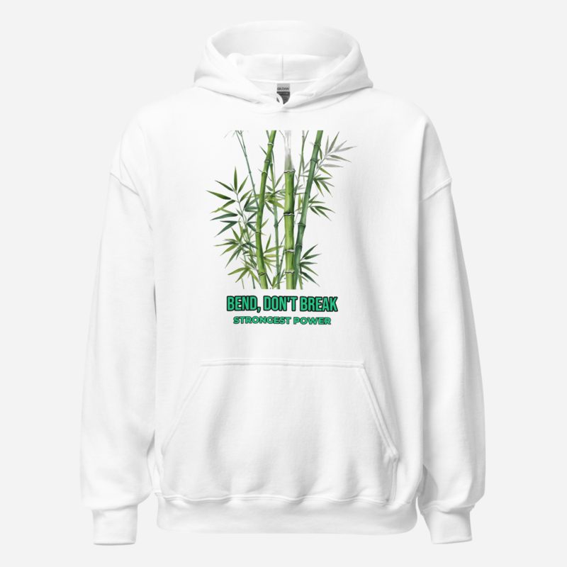 Strongest Power Bend Not Break Hoodie in White