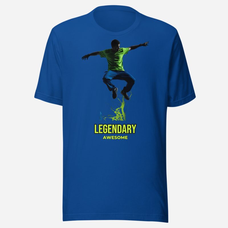 Legendary Awesome Rooftop Leap Tee in True Royal