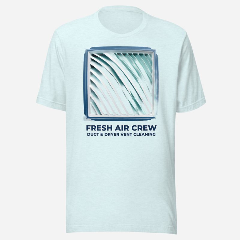 Clear Air Cleaning Fresh Air Crew Tee in Heather Ice Blue