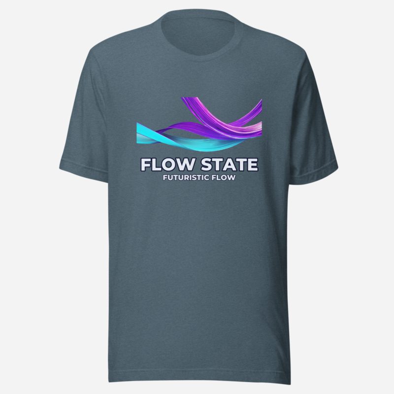 Futuristic Flow Flow State Tee in Heather Slate