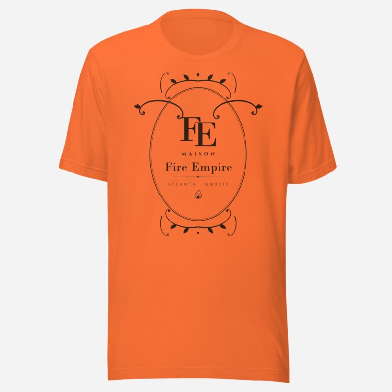 Fire Empire Maison Baroque Cartouche Tee in Orange