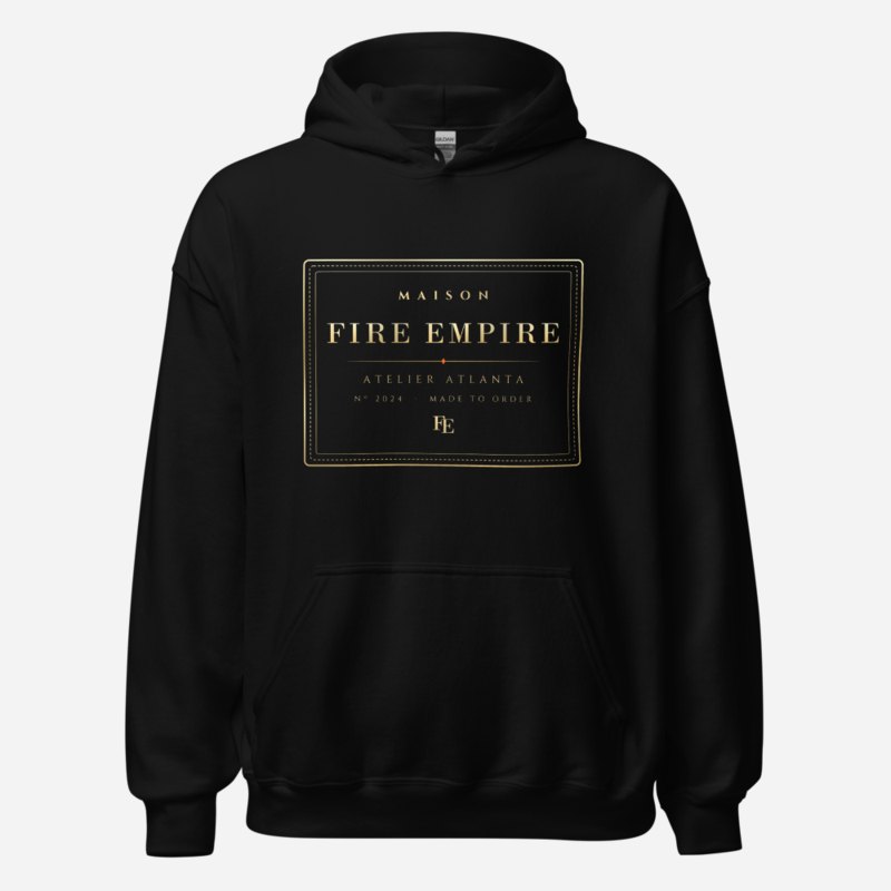 Fire Empire Maison Atelier Label Hoodie Black