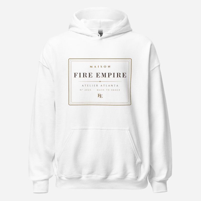 Fire Empire Maison Atelier Label Hoodie White