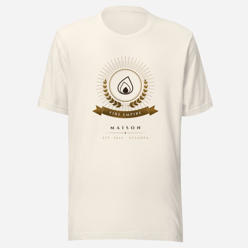 Fire Empire Maison Heraldic Emblem Tee Vintage White