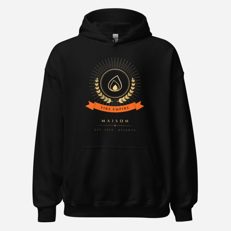 Fire Empire Maison Heraldic Emblem Hoodie Black