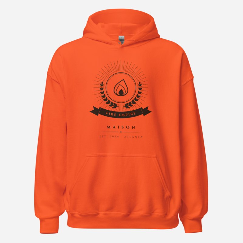 Fire Empire Maison Heraldic Emblem Hoodie Orange