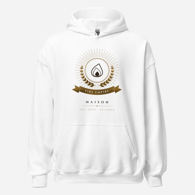 Fire Empire Maison Heraldic Emblem Hoodie White