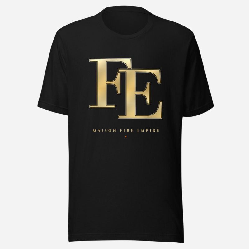Fire Empire Maison Embroidered Monogram Tee Black