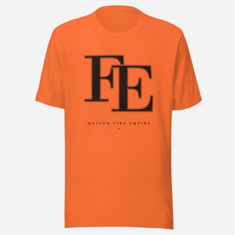 Fire Empire Maison Embroidered Monogram Tee Orange