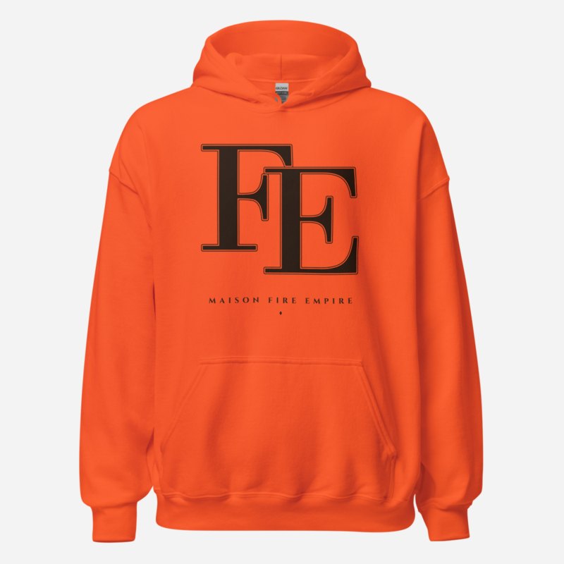 Fire Empire Maison Embroidered Monogram Hoodie Orange