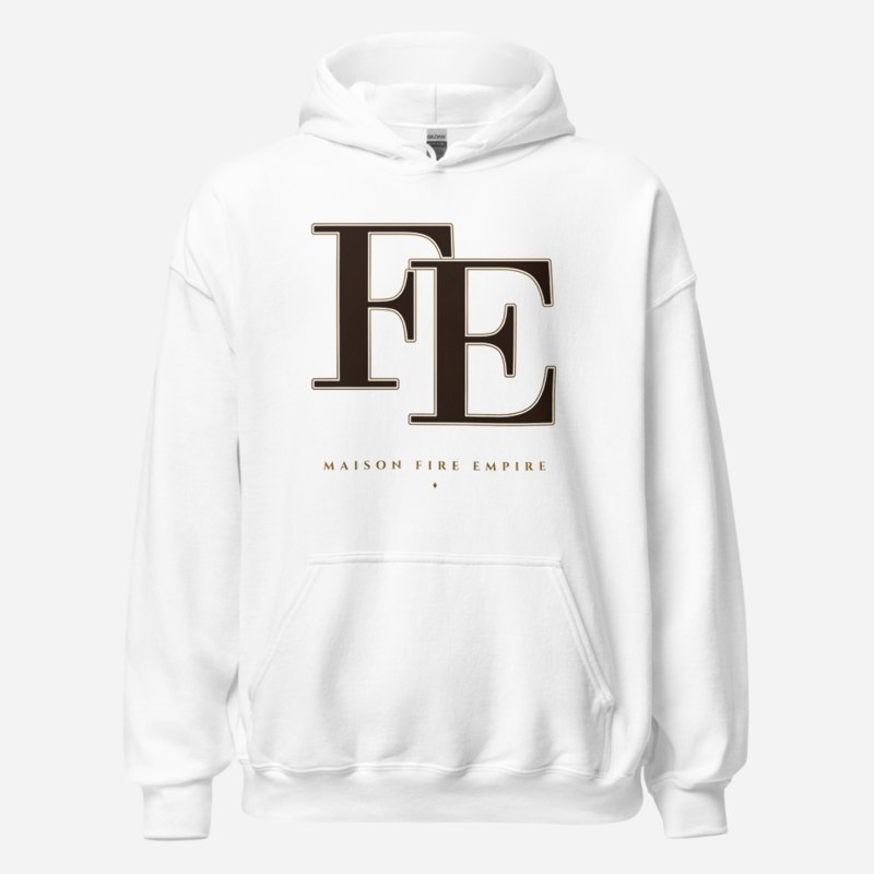 Fire Empire Maison Embroidered Monogram Hoodie White