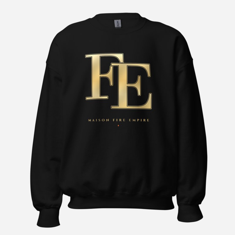 Fire Empire Maison Embroidered Monogram Sweatshirt Black