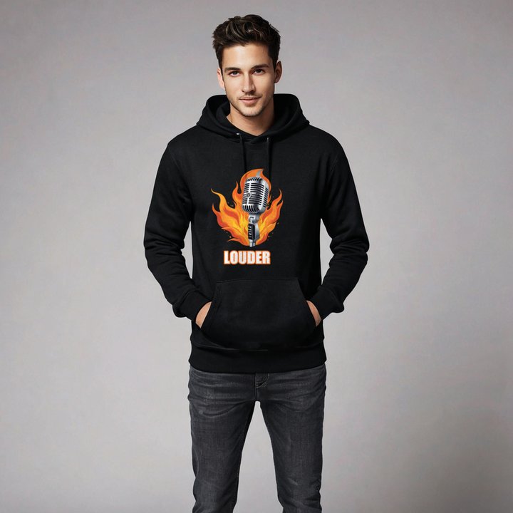 DJ Burna Louder Mic Hoodie in Black