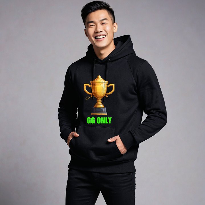 Top Gaming Society GG Only Trophy Hoodie in Black