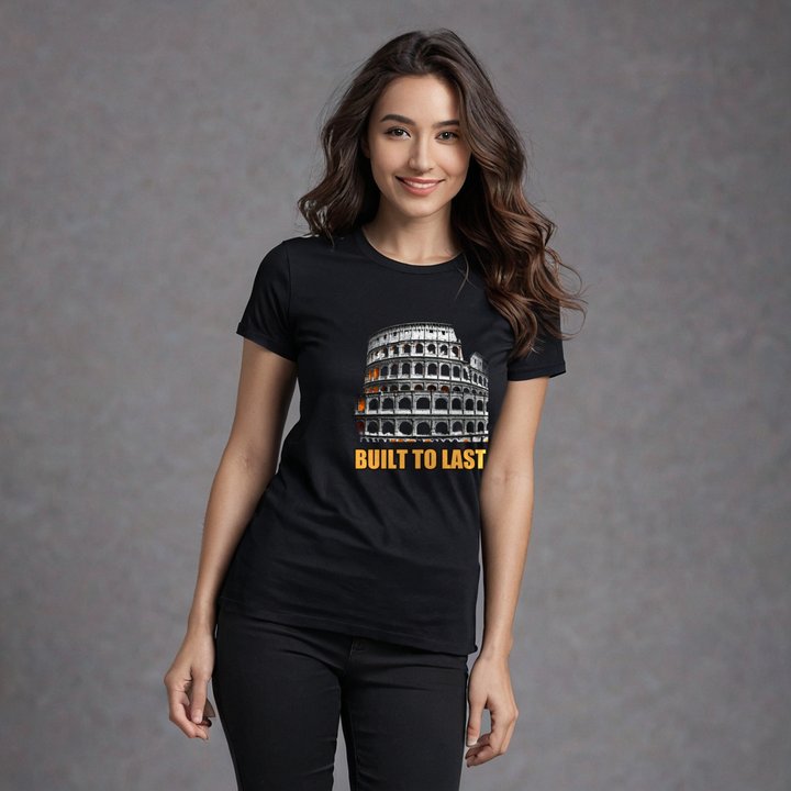 Fire Empire Built To Last Colosseum Fire Tee in Black