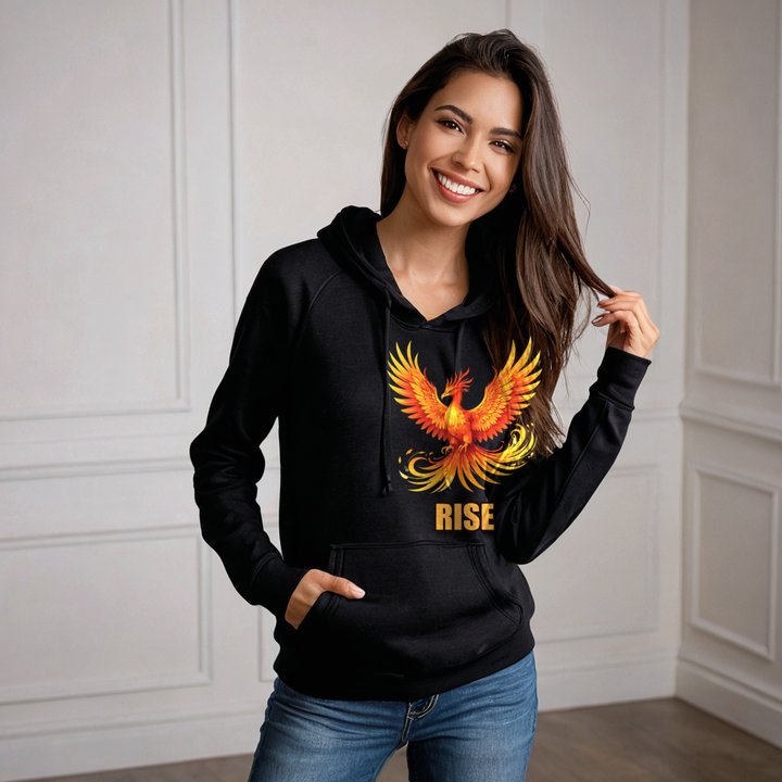 Fire Empire Rise Phoenix Hoodie in Black