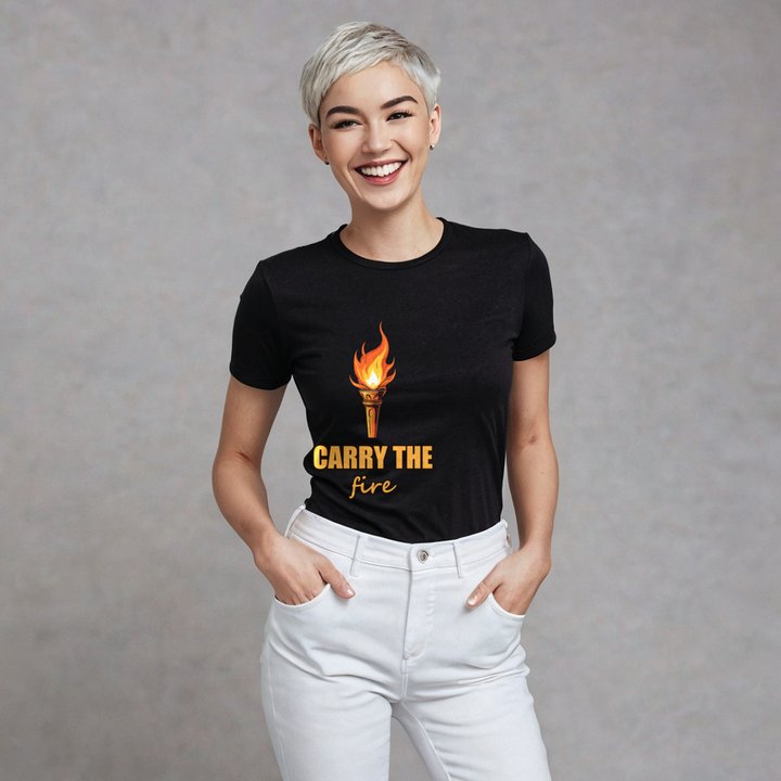 Fire Empire Carry The Fire Torch Tee in Black