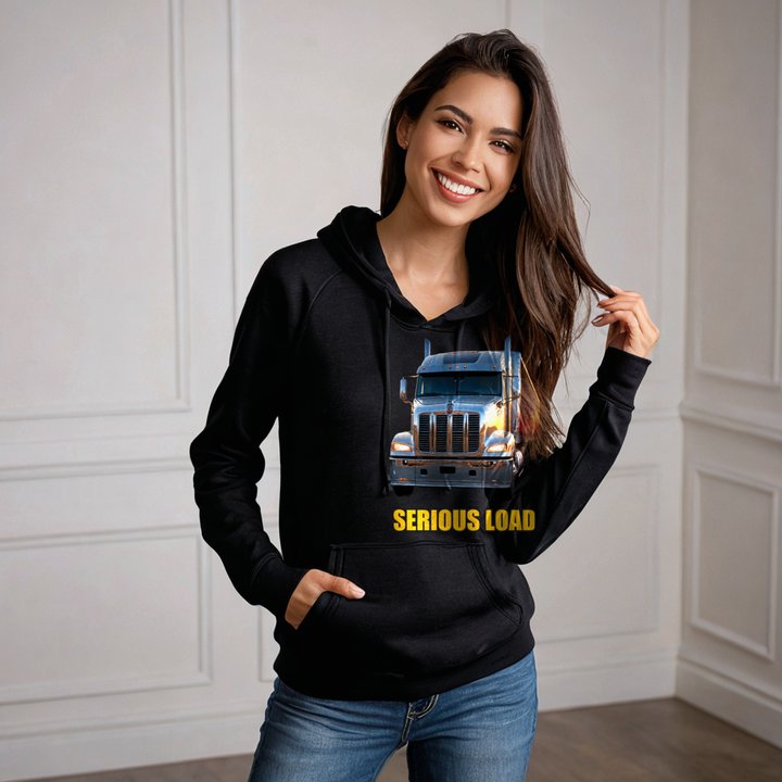 Serious Load Serious Load Semi Truck Hoodie in Black