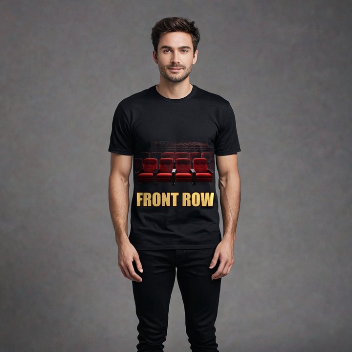 Moviella Front Row Cinema Seats Tee in Black